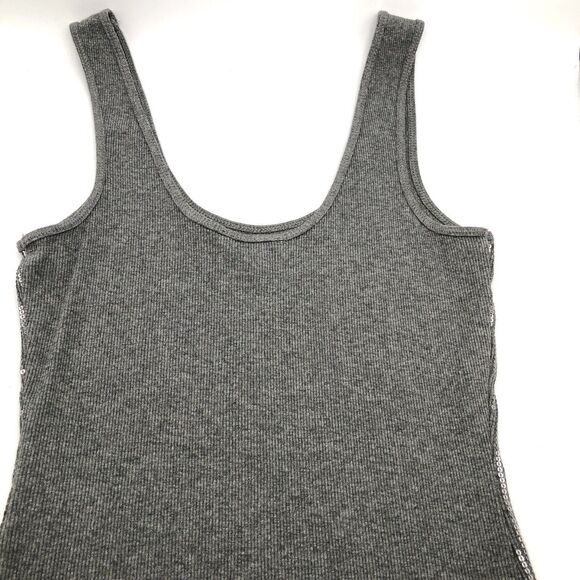 Express Sleeveless Gray Sequin Sparkle Tank Top Women's Size SP Clubbing - Picture 7 of 10